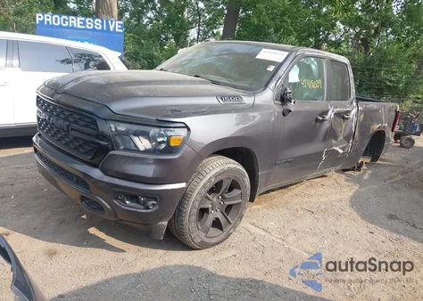 2022 Ram 1500 Big Horn 4X4 6'4 Box из США, поврежденный, VIN 1C6SRFBT3NN116559